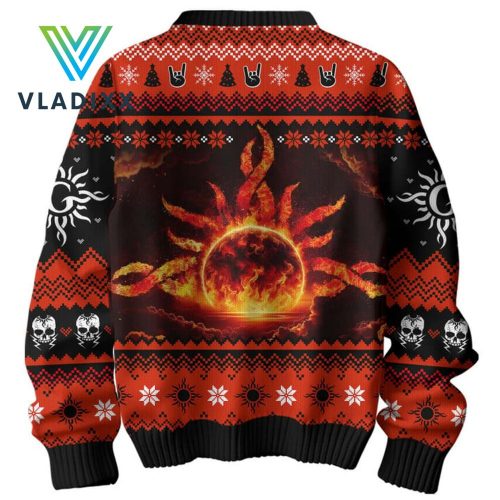 Gods Mack Fire Christmas Black And Red 3D Sweater