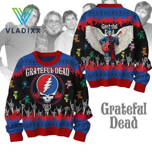 Grateful Dead Red Blue Christmas Sweater