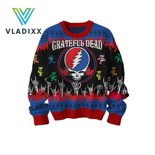 Grateful Dead Red Blue Christmas Sweater