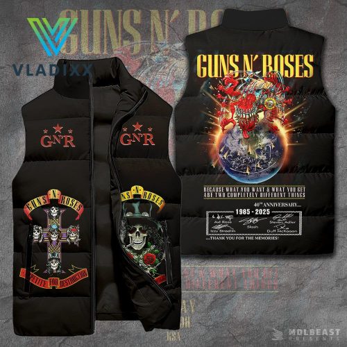 Guns N’ Roses Limited Sleeveless Puffer Down Vest