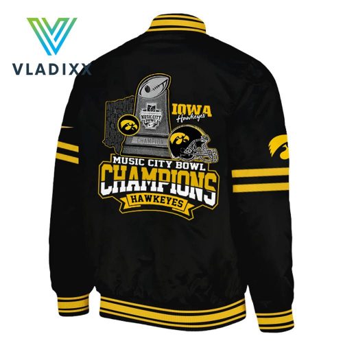 Iowa Hawkeyes NCAA Music City Bowl Champions Baseball Jacket