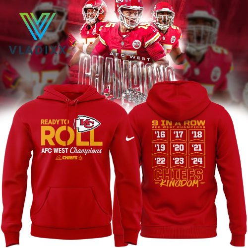 Kansas City Chiefs AFC West Division Champions Red Hoodie