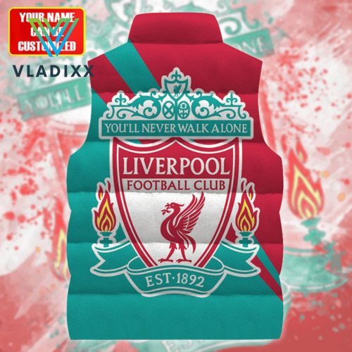 Liverpool Q4 Personalized 3D Limited Sleeveless Puffer Down Vest