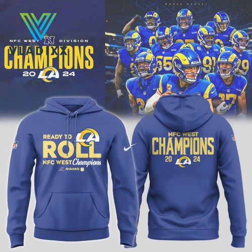 Los Angeles Rams NFC West Division Champions Blue Hoodie 2025