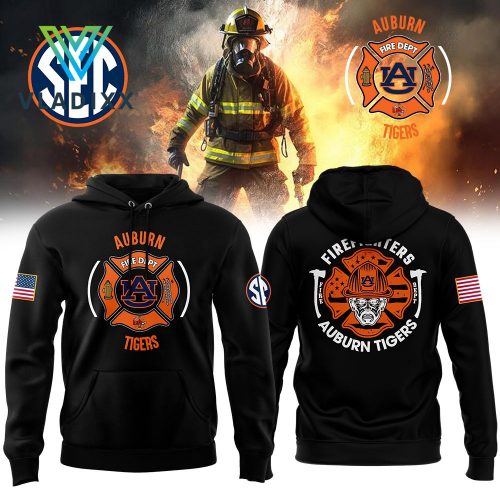 Men’s Auburn Football 2024 Firefighter Appreciation Night Black Hoodie