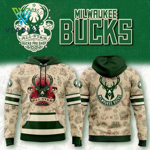 Milwaukee Bucks 2025 All Star Premium Green Hoodie