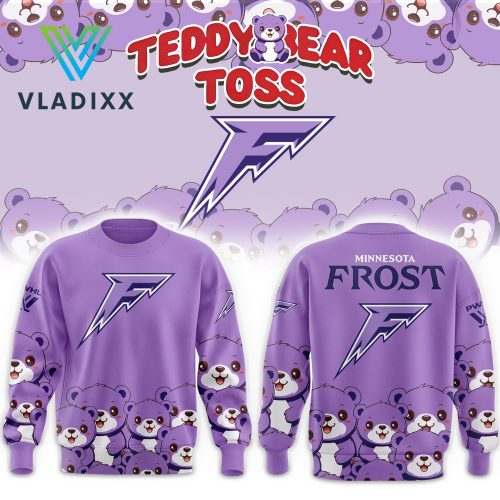 Minnesota Frost Teddy Bear Toss Special Purple Sweatshirt