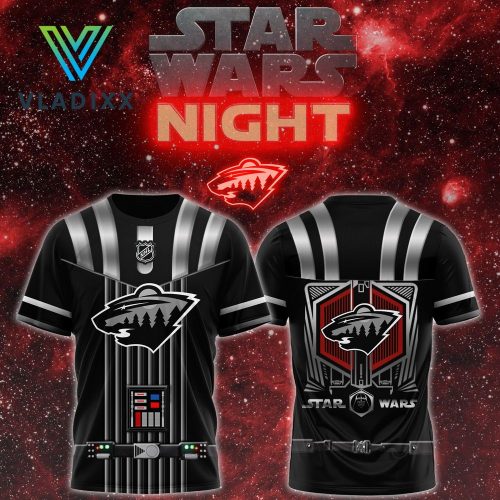 Minnesota Wild 2024 Star Wars Night Black Shirt