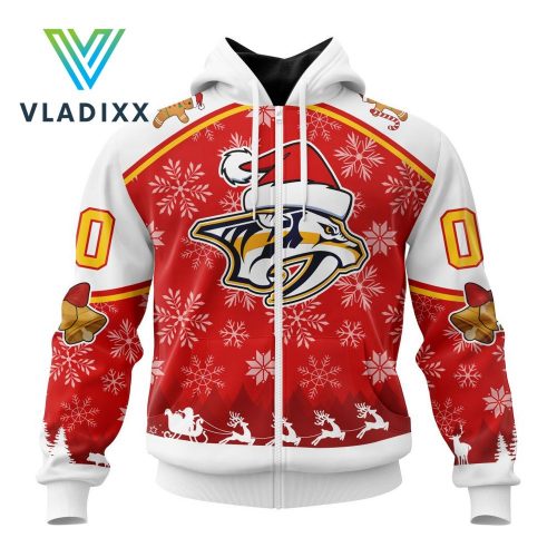 NHL Nashville Predators Special Merry Christmas Design Hoodie