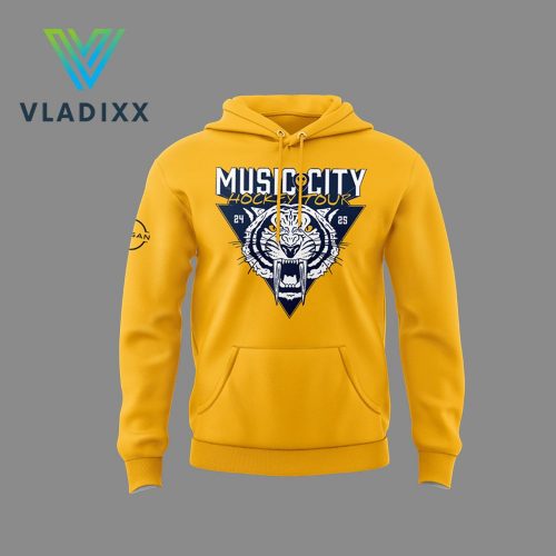 Nashville Predators Music City Hockey Tour 2425 Yellow Hoodie