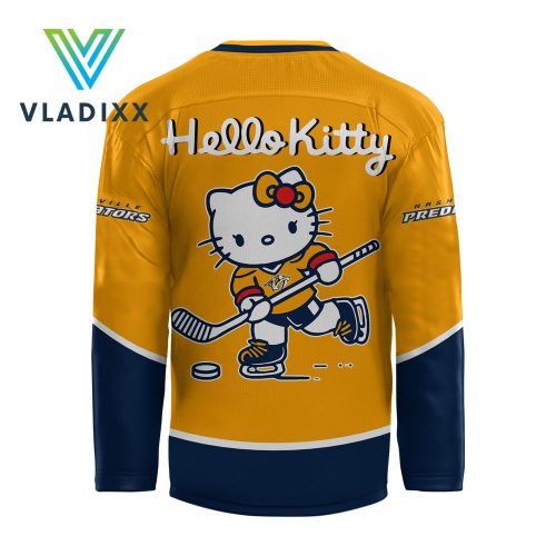 Nashville Predators x Hello Kitty Yellow Hockey Jersey