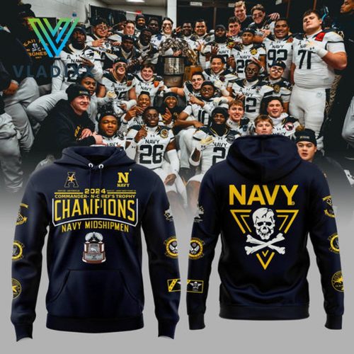 Navy Midshipmen 2024 Champions Dark Blue Hoodie