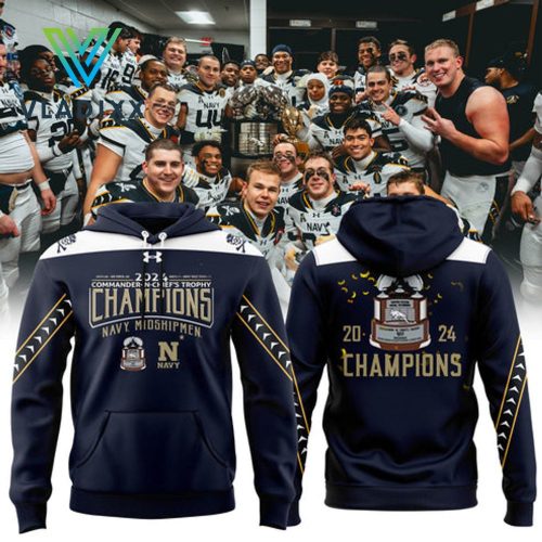 Navy Midshipmen 2024 Commander-In-Chief’s Trophy Champions Dark Blue Hoodie