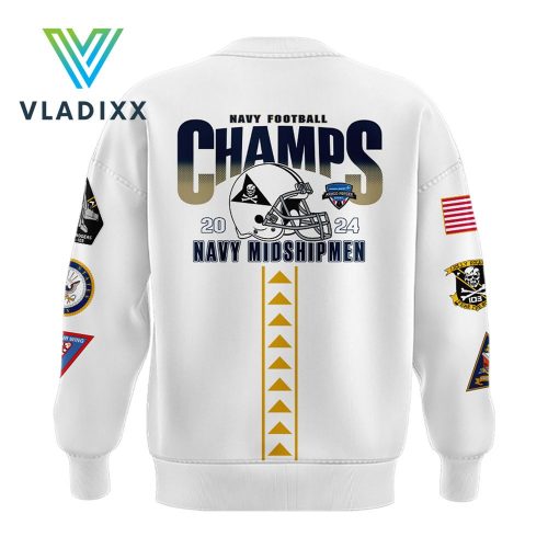 Navy Midshipmen Armed Forces Bowl White Sweatshirt