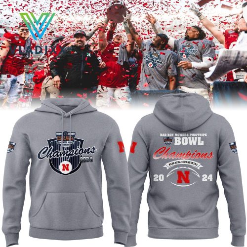 Nebraska Cornhuskers Football 2024 Champions Gray Hoodie