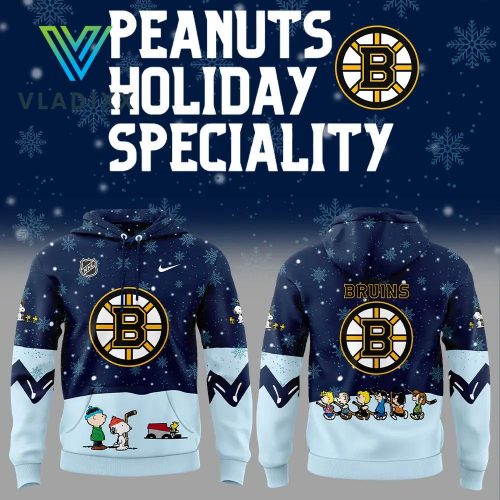 New Boston Bruins Peanuts & Snoopy Christmas Dark Blue Hoodie, Pants, Cap