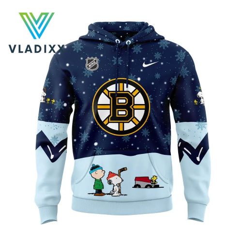 New Boston Bruins Peanuts & Snoopy Christmas Dark Blue Hoodie, Pants, Cap