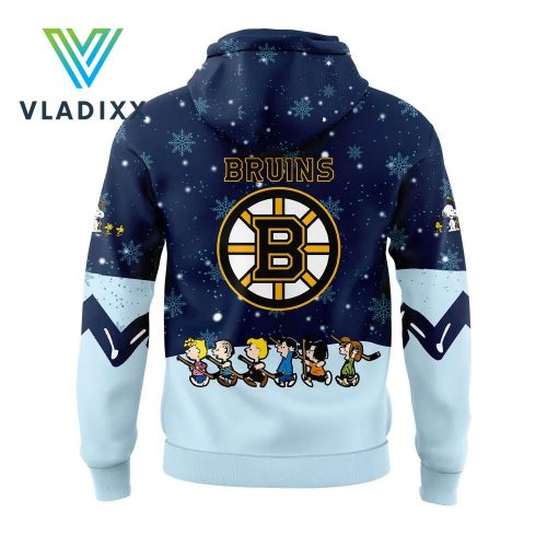 New Boston Bruins Peanuts Snoopy Christmas Dark Blue Hoodie Pants Cap