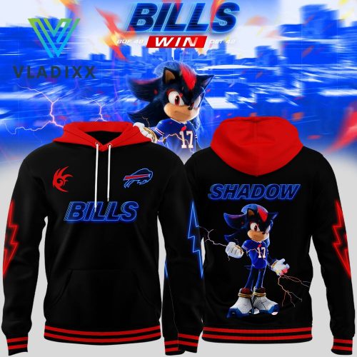 New Buffalo Bills x Sonic 3 Shadow The Hedgehog Hoodie