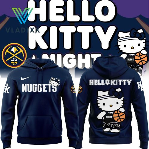 New Hello Kitty x Denver Nuggets NBA Dark Blue Hoodie