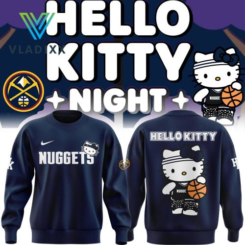 New Hello Kitty x Denver Nuggets NBA Dark Blue Sweater 2024