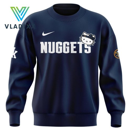 New Hello Kitty x Denver Nuggets NBA Dark Blue Sweater 2024