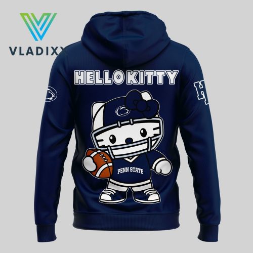 New Hello Kitty x Penn State Nittany Lions Football Dark Blue Hoodie