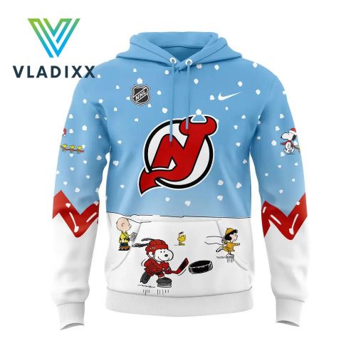 New Jersey Devils Peanuts & Snoopy Light Blue Hoodie, Pants, Cap