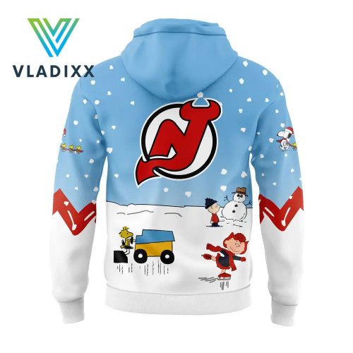 New Jersey Devils Peanuts Snoopy Light Blue Hoodie Pants Cap