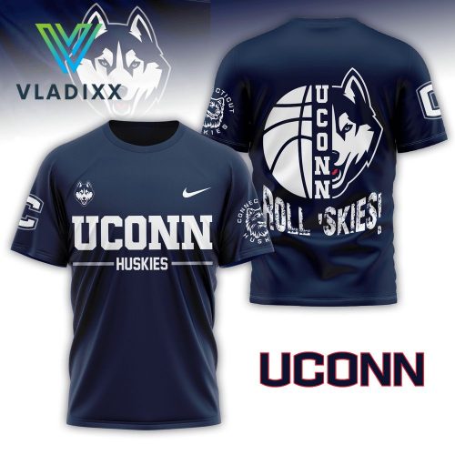 Nike UConn Huskies Basketball 3D Blue Shirt