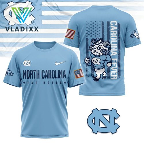 North Carolina Tar Heels UNC 3D Blue Shirt