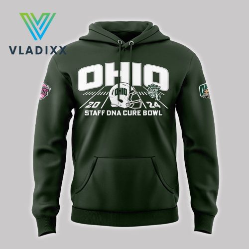 Ohio Bobcats 2024 Cure Bowl Champions Special Green Hoodie