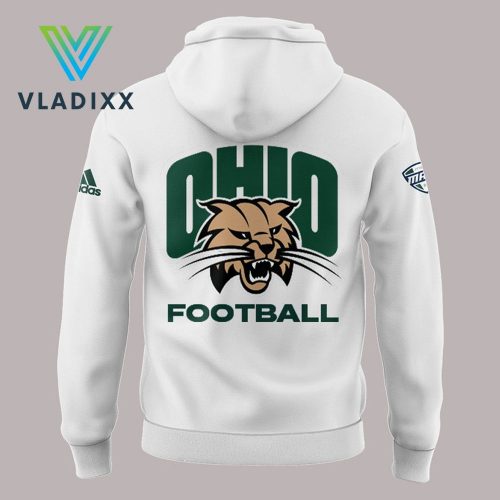 Ohio Bobcats Football 2024 White Hoodie Pants Cap