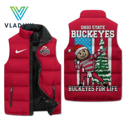 Ohio State Buckeyes For Life Christmas Nike Red Down Vest