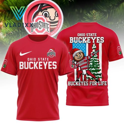 Ohio State Buckeyes For Life Christmas Nike Red Shirt