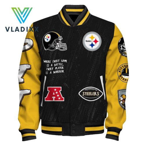 Pittsburgh Steelers National Football Yellow Baseball Jacket