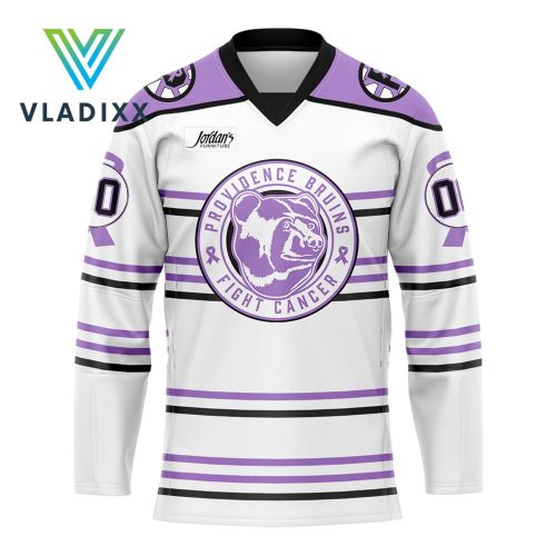 Providence Bruins Fight Cancer 2024 Purple Hockey Jersey