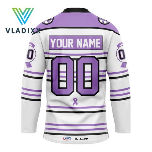 Providence Bruins Fight Cancer 2024 Purple Hockey Jersey