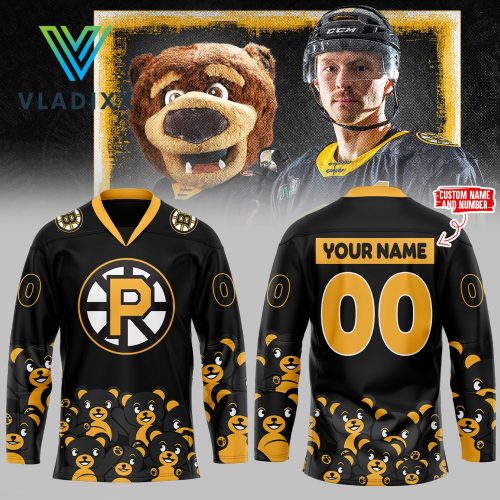 Providence Bruins Personalization Black Hockey Jersey 2024