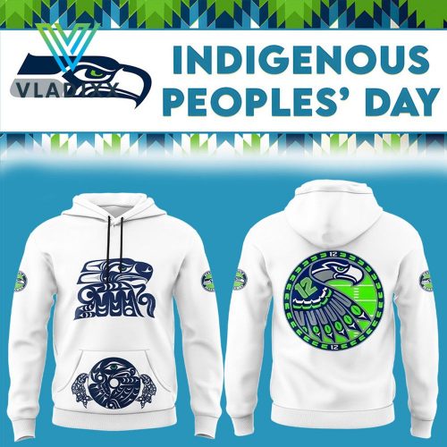 Seattle Seahawks 2024 Indigenous Peoples Day White Hoodie