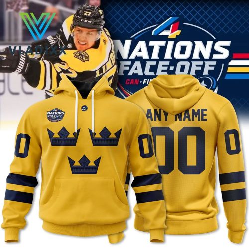 Sweden National Ice Hockey Team 4 Nations Face-Off 2025 Hoodie