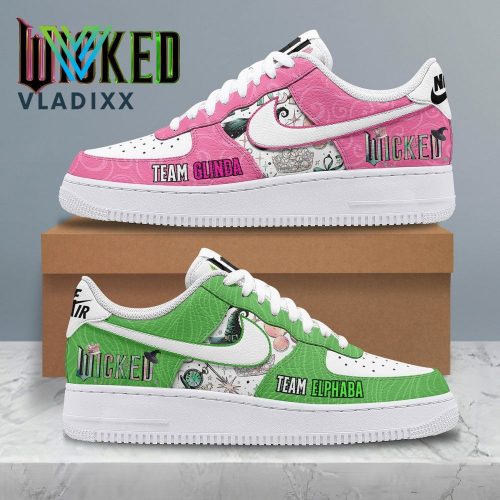 Wicked 2024 Pink And Green Nike Air Force 1 Sneakers