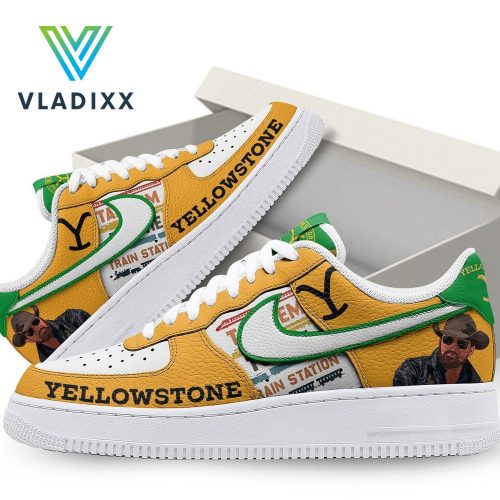 Yellowstone Ranch Retro Sticker Nike Air Force 1 Sneakers