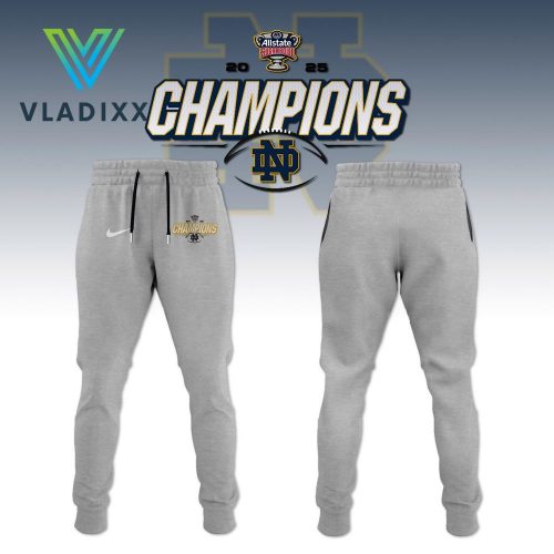 2025 SUGAR BOWL Champions Notre Dame Gray Hoodie, Pants