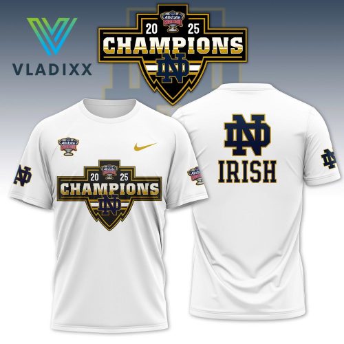 2025 SUGAR BOWL Champions Notre Dame White Shirt