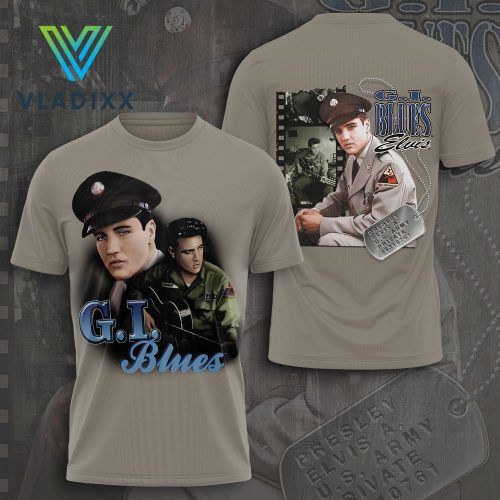 Elvis G.I. Blues Music 3D Apparel Brown Shirt