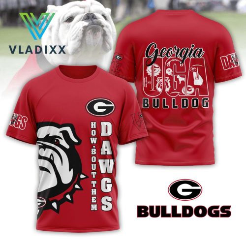 Georgia Bulldogs USA Go Dawgs 3D Red Shirt