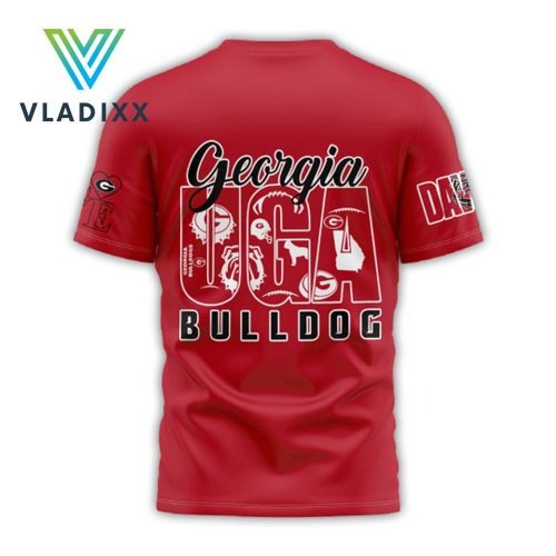 Georgia Bulldogs USA Go Dawgs 3D Red Shirt