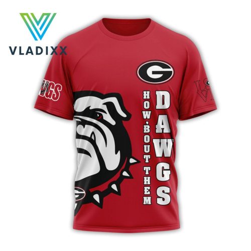 Georgia Bulldogs USA Go Dawgs 3D Red Shirt