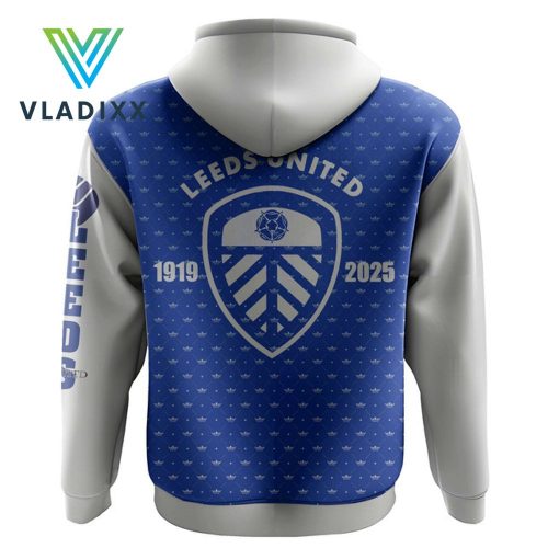 New Leeds United FC 3D Blue Zip Hoodie